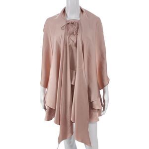 Miss Rosier Women Slip Dress Pink Square Neck Sleeveless Knee Length Zip Size S